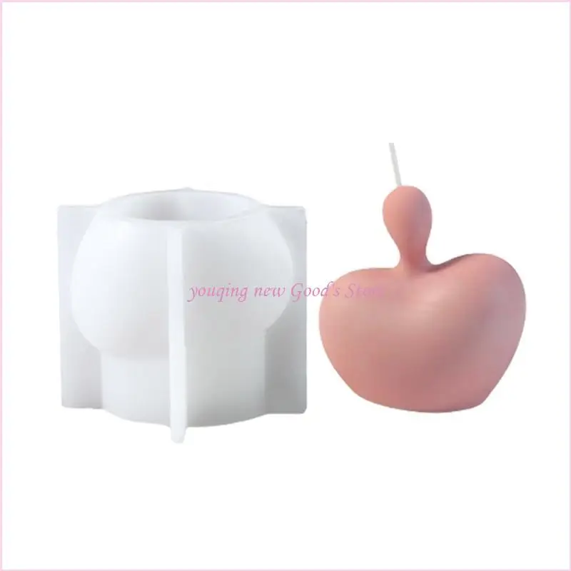 

57QA Силиконовые портретные формы для свечей, гибкие формы в форме сердца, формы для рукоделия, подходящие для уникального и