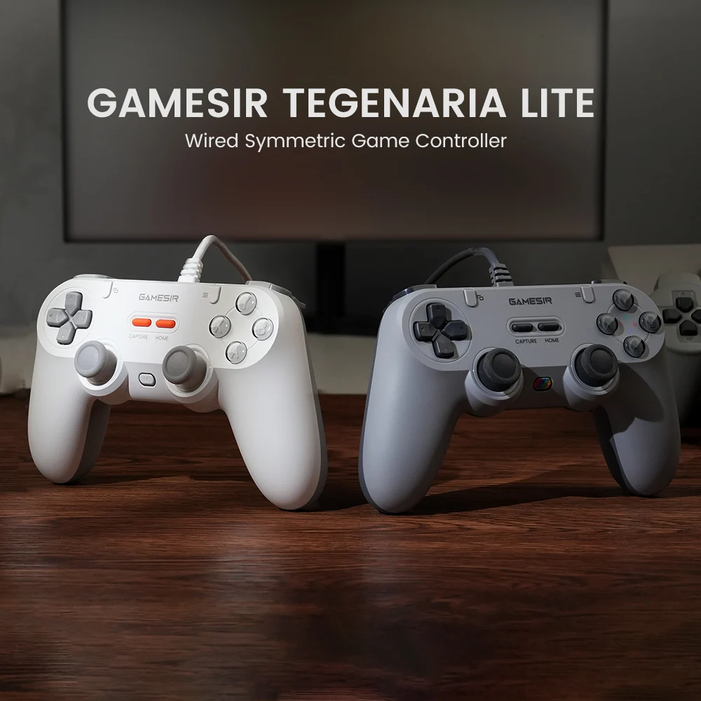 GameSir Tegenaria Lite T3 Lite Wired Game Controller With Hall Effect Sticks 1000Hz Polling Rate Retro Design for PC Switch IOS