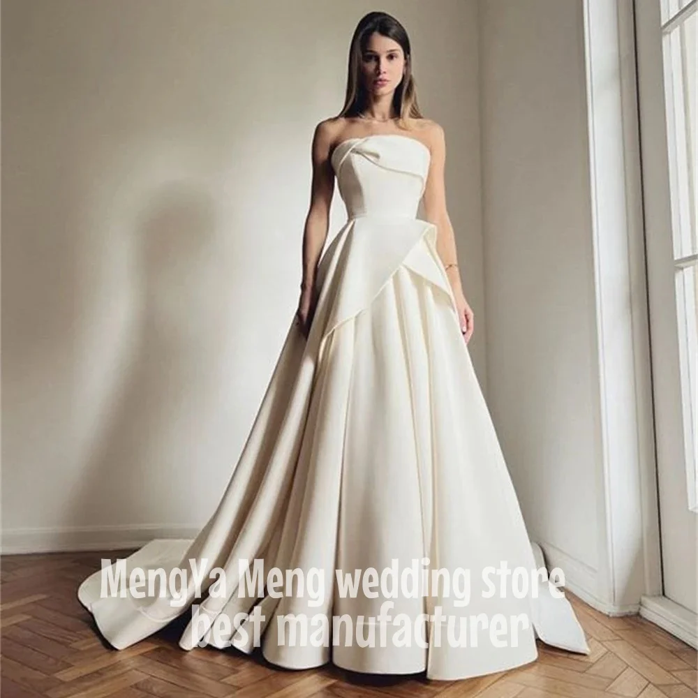 ZHUISHU Witte Baljurk Avondjurken met Sweetheart Hals Elegante Afneembare Trein Galajurken Geplooide Aangepaste Trouwjurken