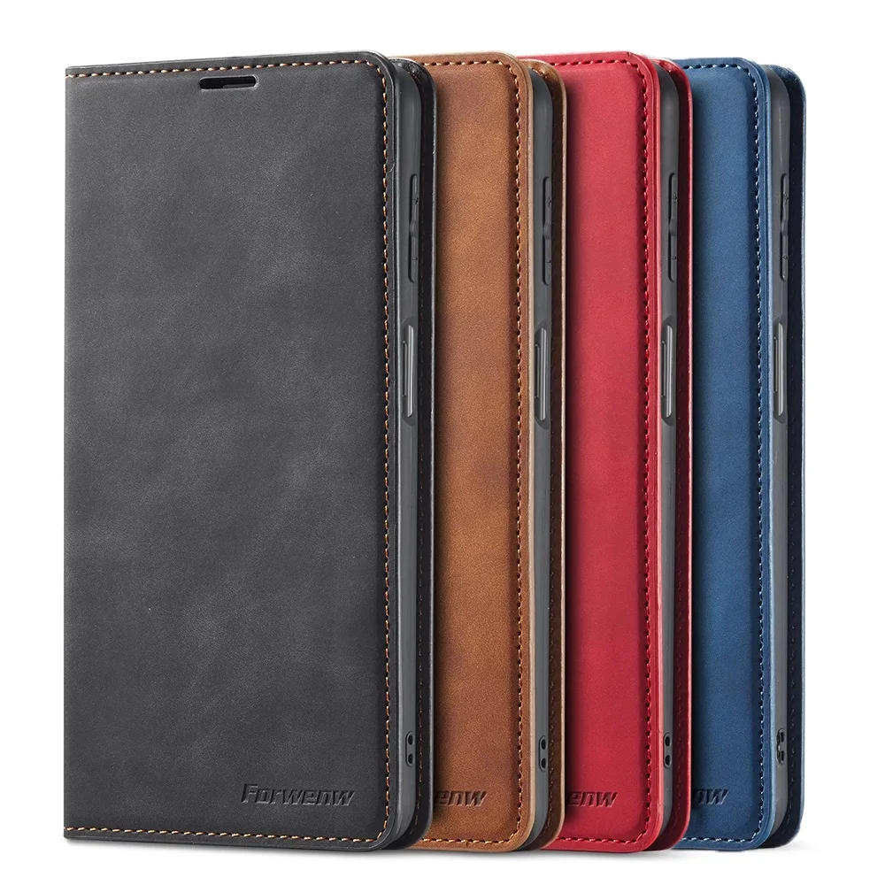 Leather Case for Xiaomi Redmi Note 11S 11T 12T 10S 10 9S 8 Pro Flip Cover Poco M4 M3 X4 X3 Pro NFC 5G M5s F3 Redmi 9A 9C 9T 10C