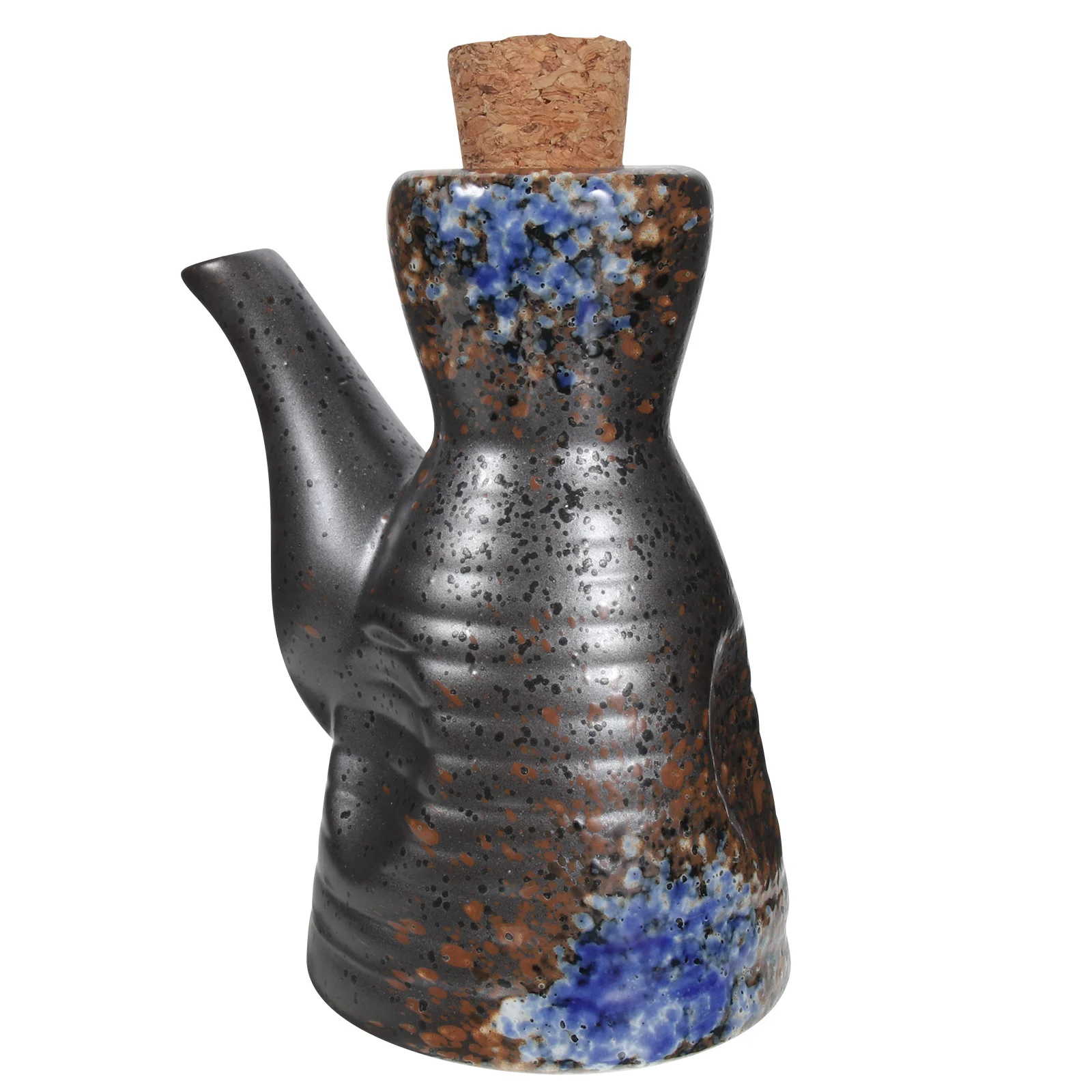 Ceramic Soy Sauce Bottle with Lid Design Easy Clean for Cooking Vinegar Dispenser Home Hotel Sauce Dispenser