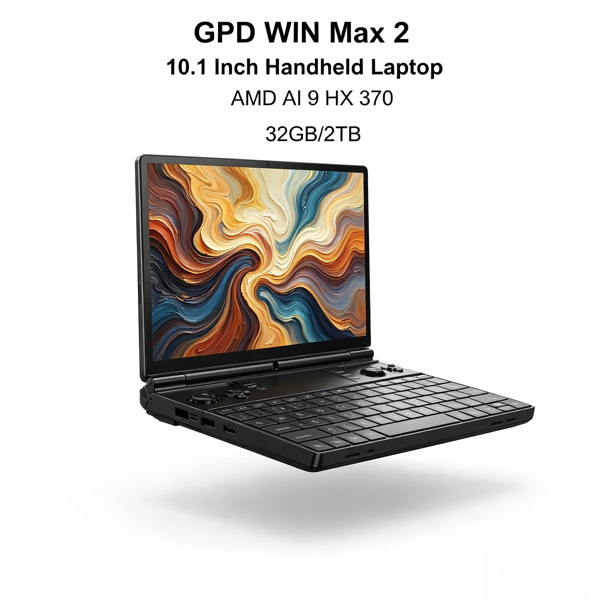 Mini Laptop GPD WIN Max 2 - Procesador AMD 8840U AI9 HX370, 32GB de RAM LPDDR5, SSD de 1TB/2TB, Máquina de Juegos Portátil de Alto Rendimiento