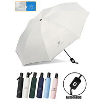 8 Ribs Travel Rain Sun Umbrellas Windproof Multi-color Travel Umbrella Automatic Open And Close UV protection umbrella Dropship