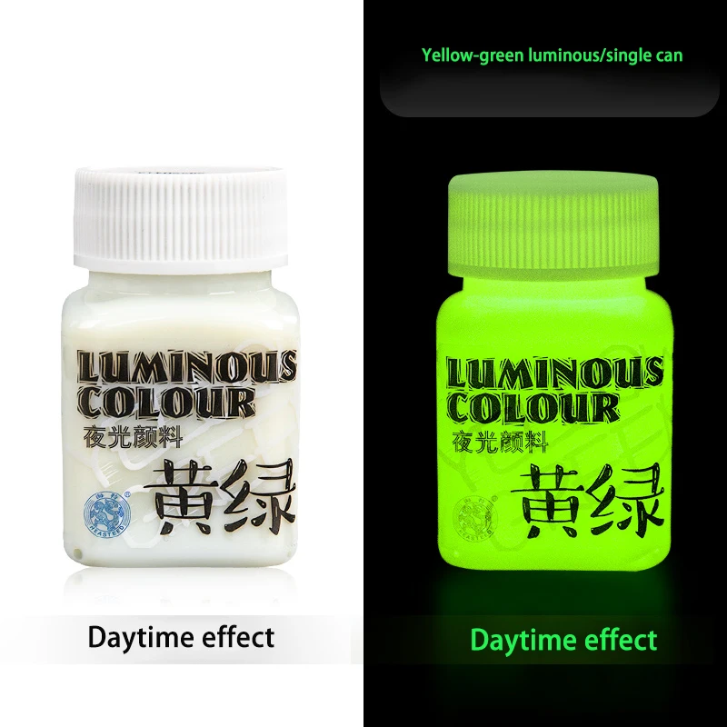 10 Colors 58ml Glow In The Dark Fluorescent Acrylic Paint Set Hand-Painted Graffiti DIY Luminous Pigment for DIY Art Painting