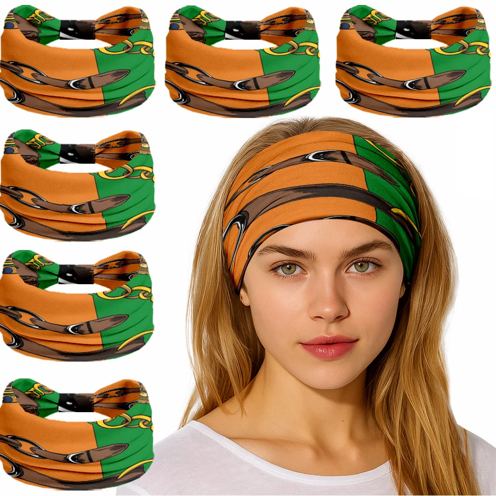 0005 Women's Hair Band Hair Band 6 Pack Claw-shaped Elastic Hair Band Wide and Thick Women's Sports Hair Band Women's Hair Band