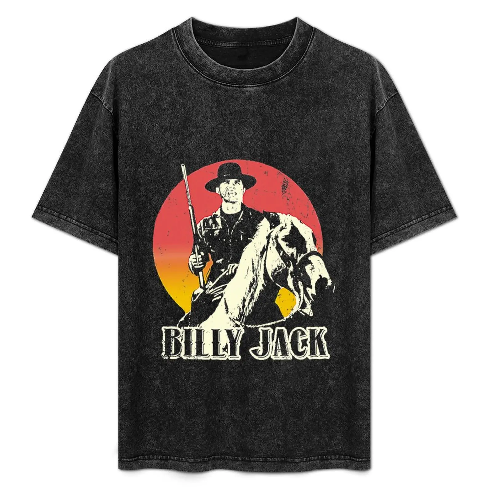 Retro Vintage Billy Jack distressed T-Shirt Stylish Graphic Short Sleeve Top