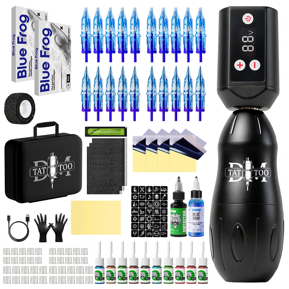 

Tattoo Machine DM New Tattoo Pen Kit For Permanent Makeup Tattoo Machine Kit Tattoo Kit For Tattoo Artists