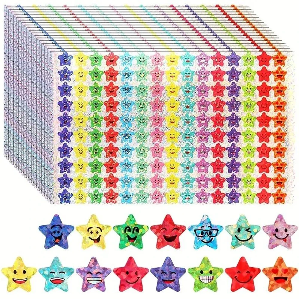 5-10 листов наклейки со звездами, 15 видов конструкций, счастливый смайлик, студенческая таблица наградов, этикетки для поведения, сделай сам, скрапбук, школьные и офисные принадлежности