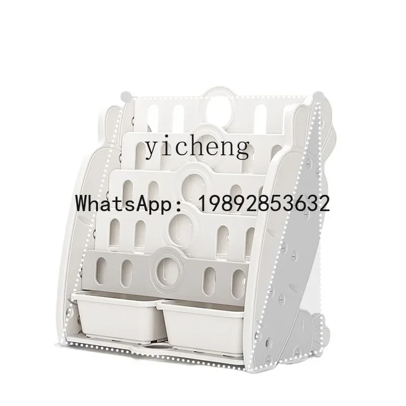 خزانة كتب للأطفال من AH، رف تخزين ذو سعة كبيرة، خزانة تخزين ألعاب أرضية مدمجة #2