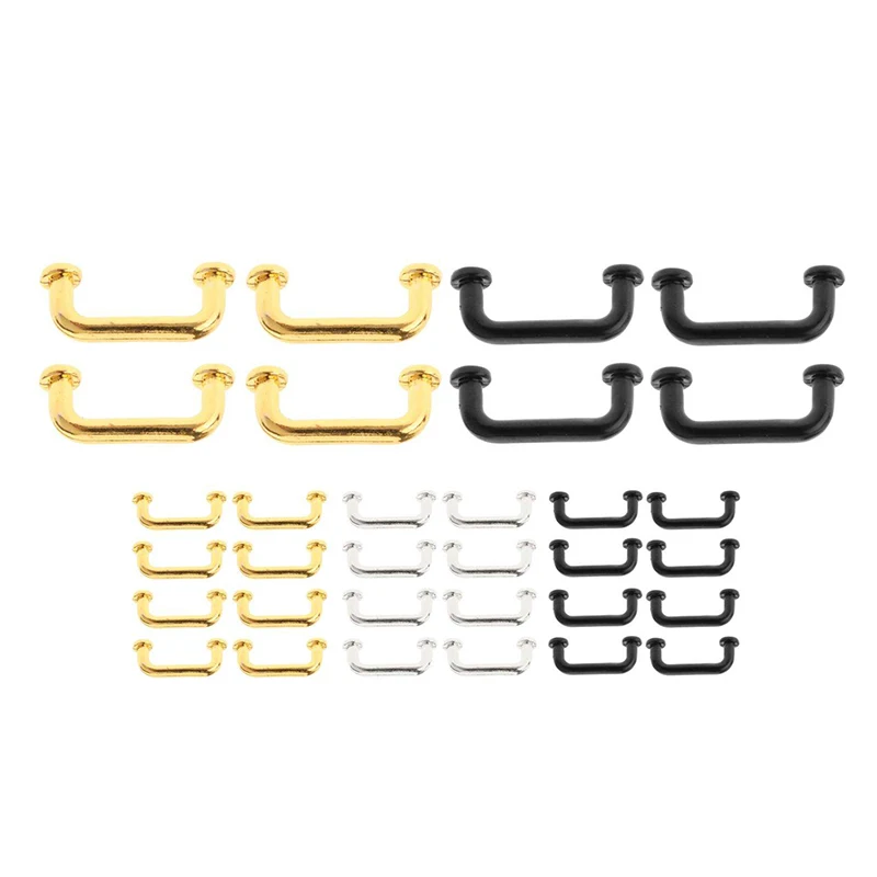 1Set 1:12 Dollhouse Door Handle Cabinet Handle Furniture Accessories Cabinet Closet For Doll House Decor Kids Pretend Play Toys