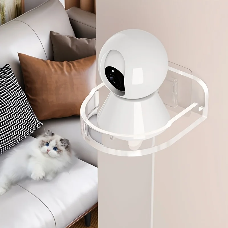 Heavy Duty Security Camera Mount No Drill Wall Bracket for All Types Space Saving Sturdy Indoor Outdoor Easy Install