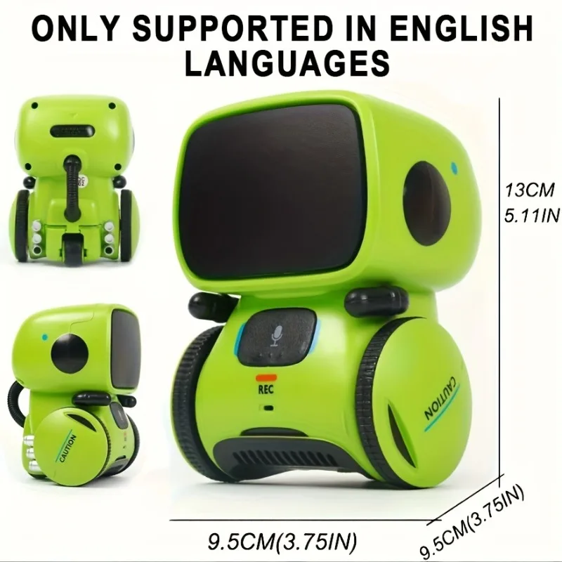 متعدد اللغات صوت ذكي تفاعلي روبوت الحوار روبوت صغير تسجيل الأوامر الصوتية التحكم باللمس لعب عيد الميلاد للأطفال