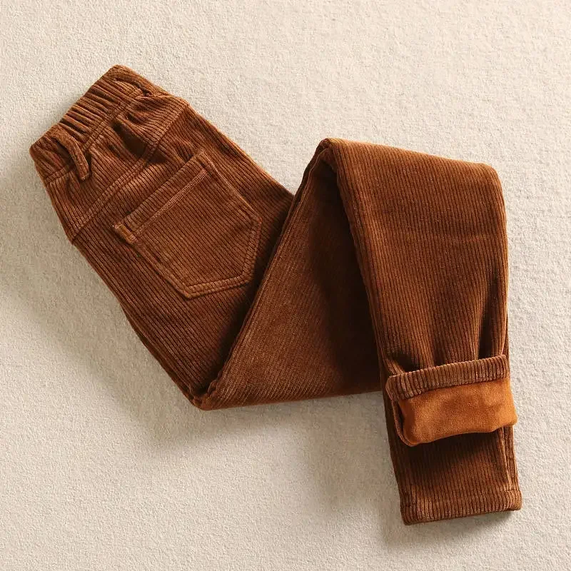 

High Waist Corduroy Harem Pants Women Autumn Winter Plus Velvet Thick Casual Corduroy Long Trousers Women Warm Sweatpants C4718