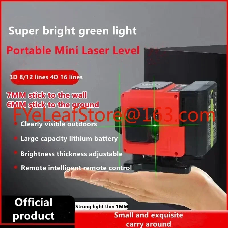 360 Horizontal And Vertical Cross Super Powerful Green Portable Laser Beam Line Mini 12/16 Lines 3D/4D Self-Leveling