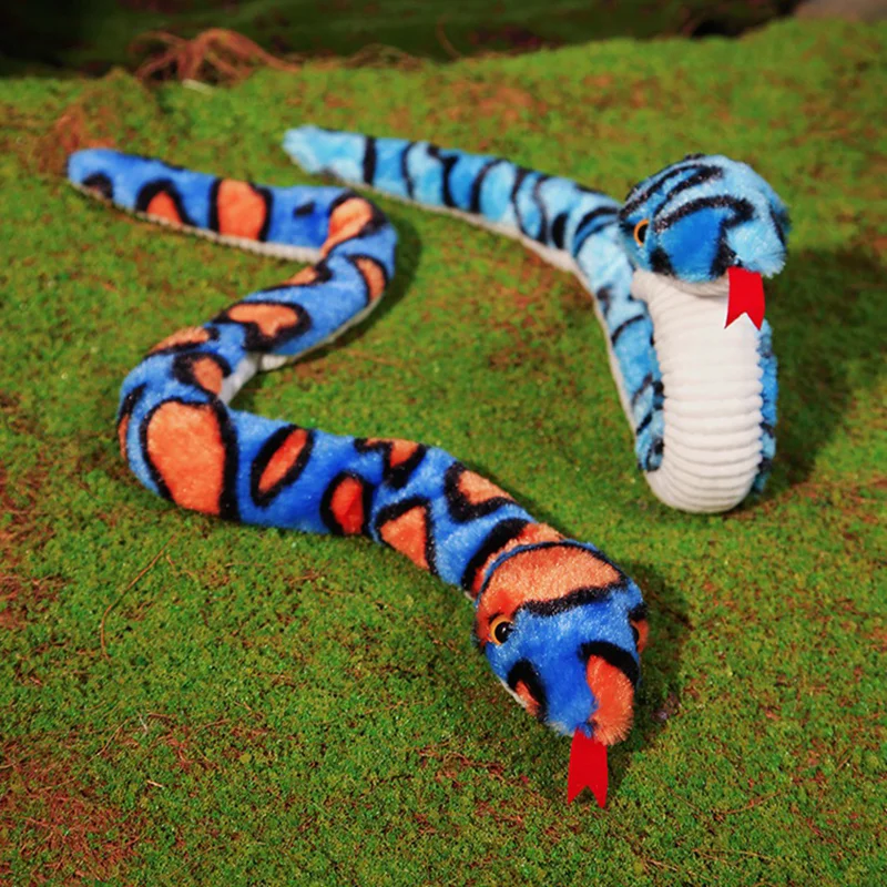 

35-70cm Simulation Realistic Spotted Snake Plush Toys Stuffed Animals Lifelike Python Dolls for Kids Funny Halloween Gifts Decor