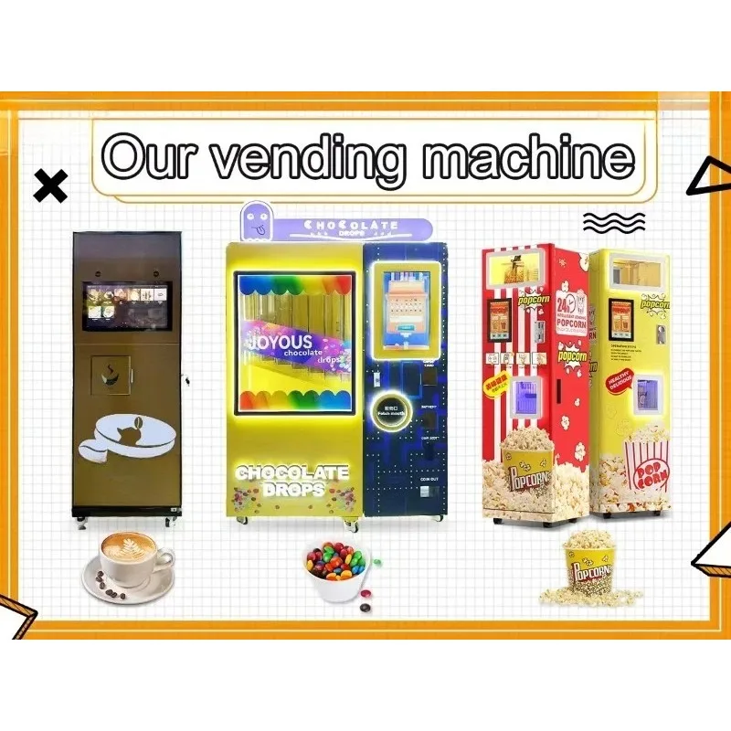 Customized New Product Hot Selling Popcorn Vending Machine Multiple Payment Methods