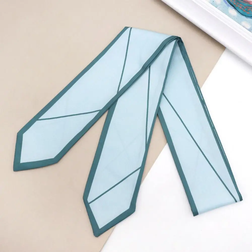

Women Accessories Printing Twill Ribbon Skinny Silk Luxury Design Small Scarf Long Ribbons Silk Scarf Bag Handle