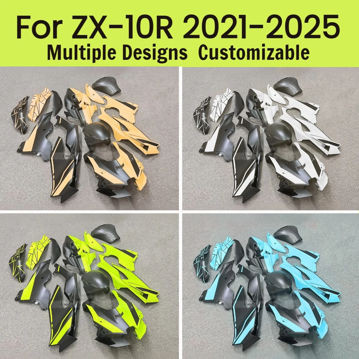 

For Kawasaki ZX 10R 2021-2025 Rebuild Motorcycle Fairings ZX10R 21-25 Hot Style Customized ABS Plastic Prime Fairing Kit