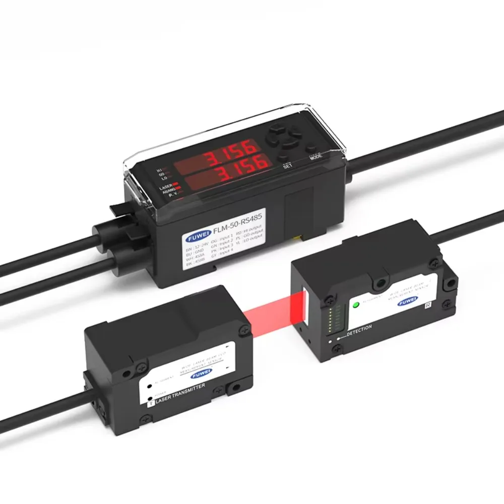 FLM-50-RS485 High Precision IP67 Laser Sensor Diameter beam of light measurement Position sensor Angle linear position sensor