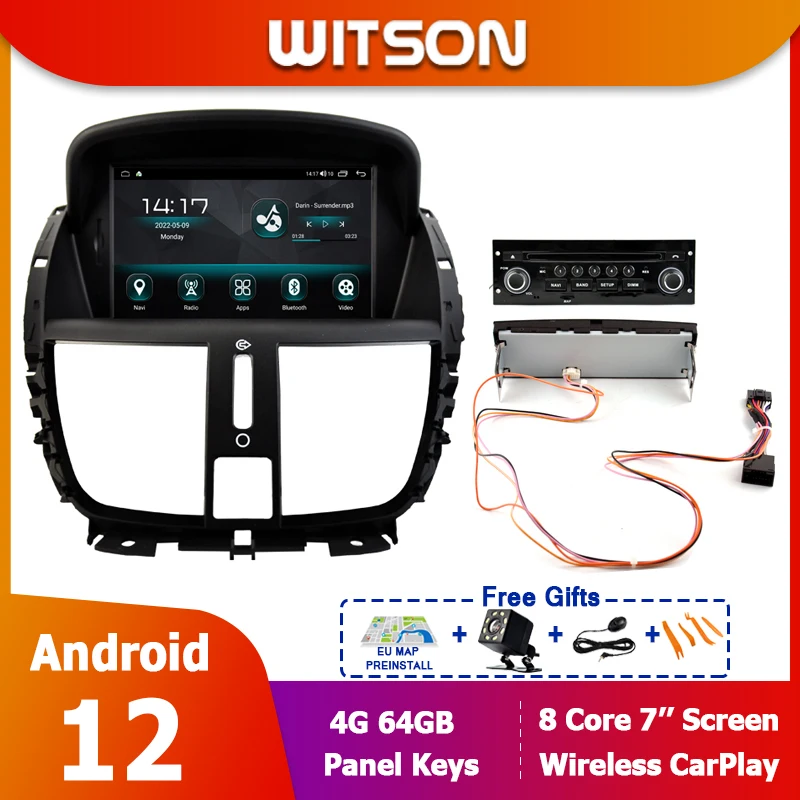 7'' Autoradio OEM Control Panel Car Radio Multimedia For PEUGEOT 207 2006 2007 2008 2009 2010 2011 2012 2013 2014 2015 GPS WIFI