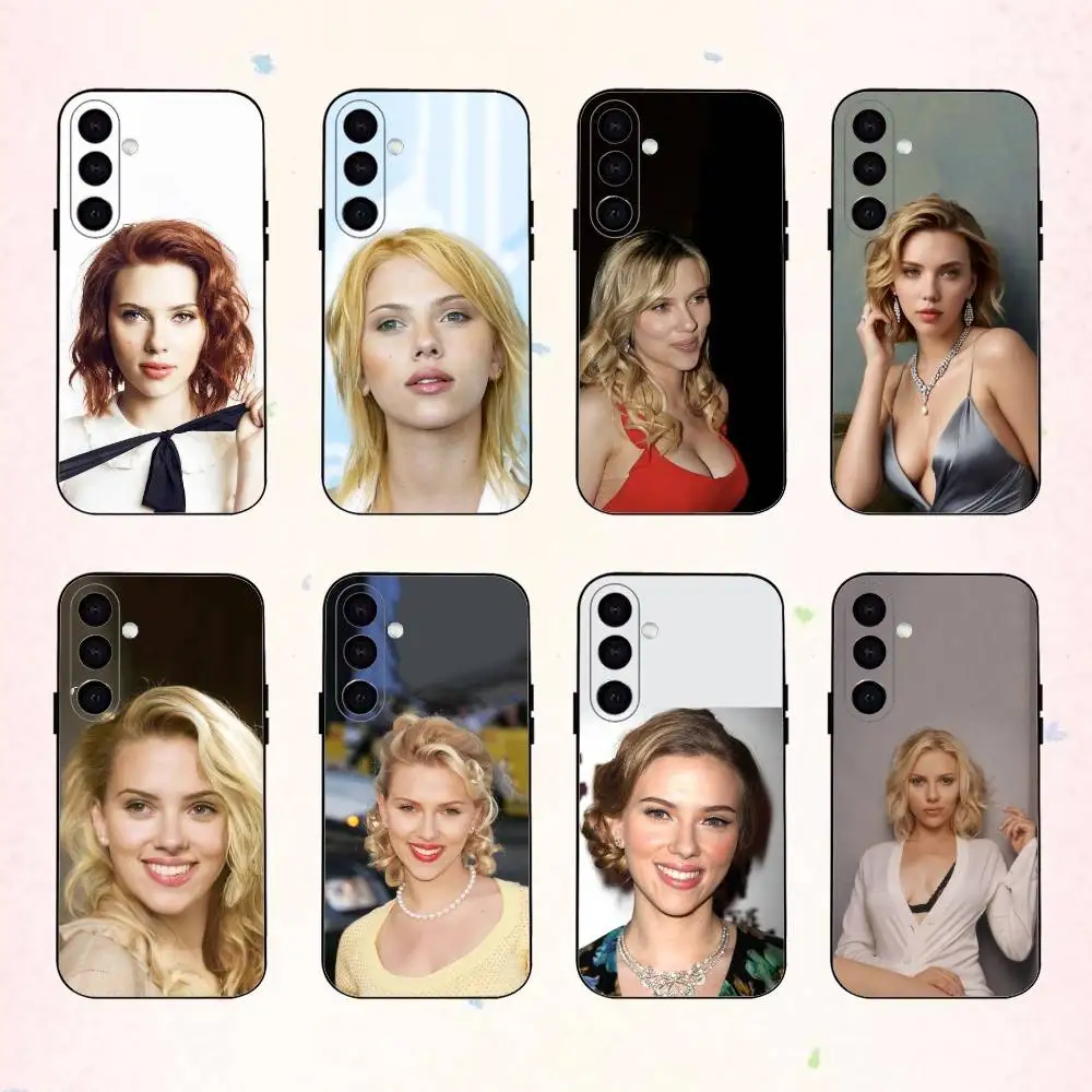 

S-Scarlett J-Johansson phone Case For Samsung Galaxy A73,A72,A71,A70,A53,A52,A51,Others Soft Black Shell