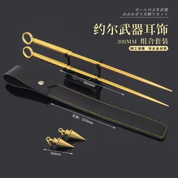 30cm SPY FAMILY Yor Forger Needle-like Kunai Earring 1/1 Metal Weapons Model Anime Peripherals Home Decoration Cosplay Gear Toys