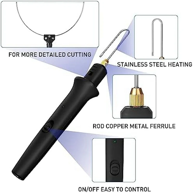 Hot Wire Foam Cutter Kit Foam Cutter For Arbitrary Angle, Wide Application US Plug