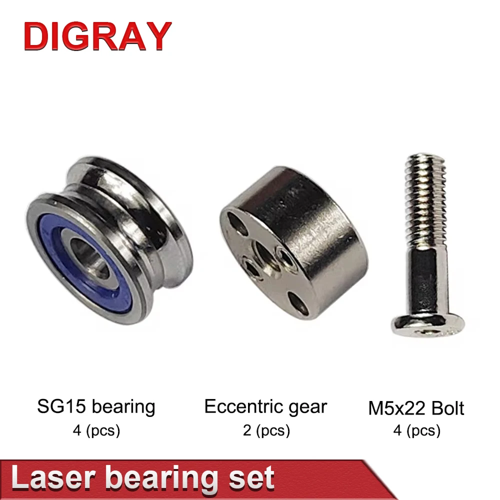DIGRAY U Deep Groove Ball Bearings SG15 With Free Fixing Screws Double Row Miniature Pulley Transmission Eccentric Wheel