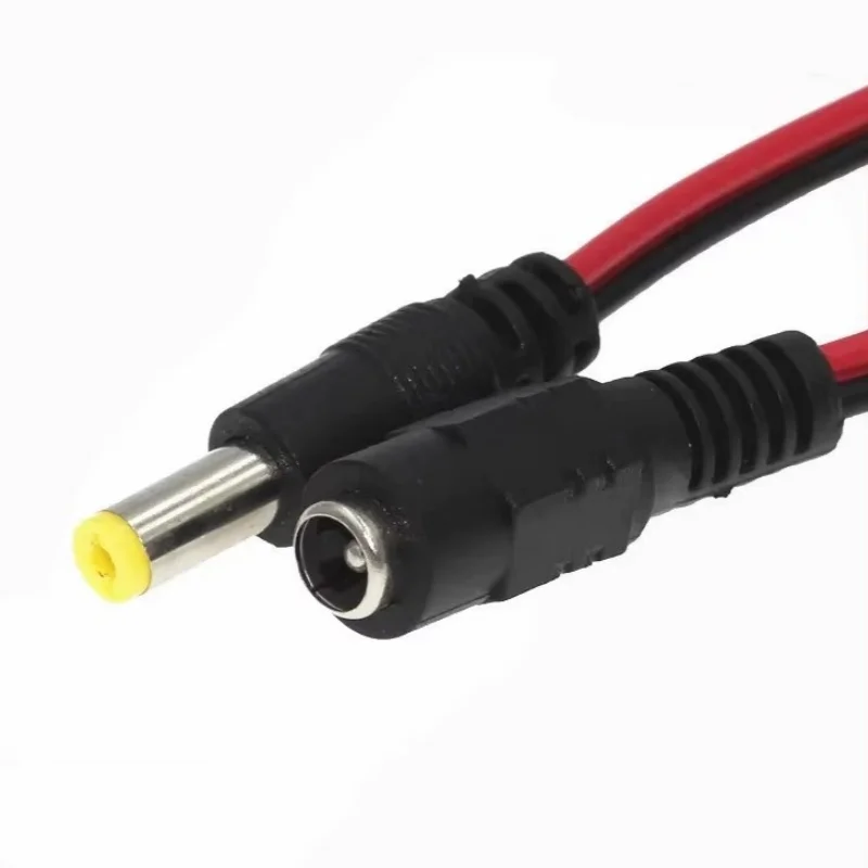 5pcs DC5.5*2.1MM Pure copper core DCpower cord red/black power cord Male Female plug Monitoring camera power connector 5.5x2.1mm