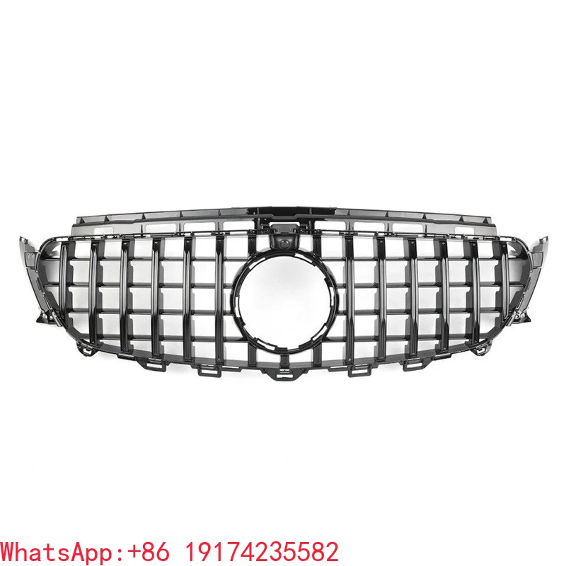 

GT R AMG Diamond Style Grill Grille Black Silver Front Bumper for Mercedes Benz W213 E250 E300 E400 2017-2020