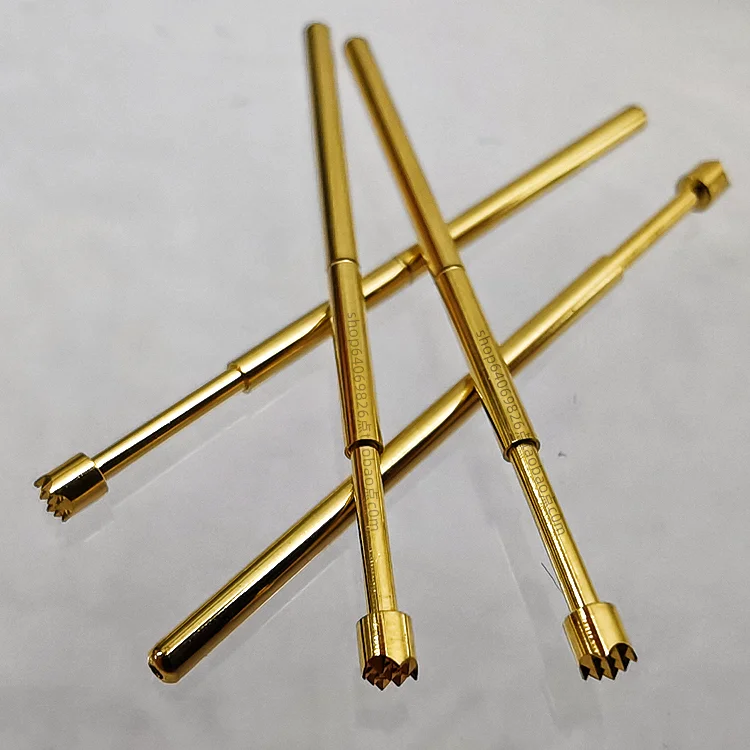 

PA100-H3 Huarong Probe 1.8MM Plum Blossom Nine Claw Head Test Needle 100MIL Full Gold Plated Spring Probe