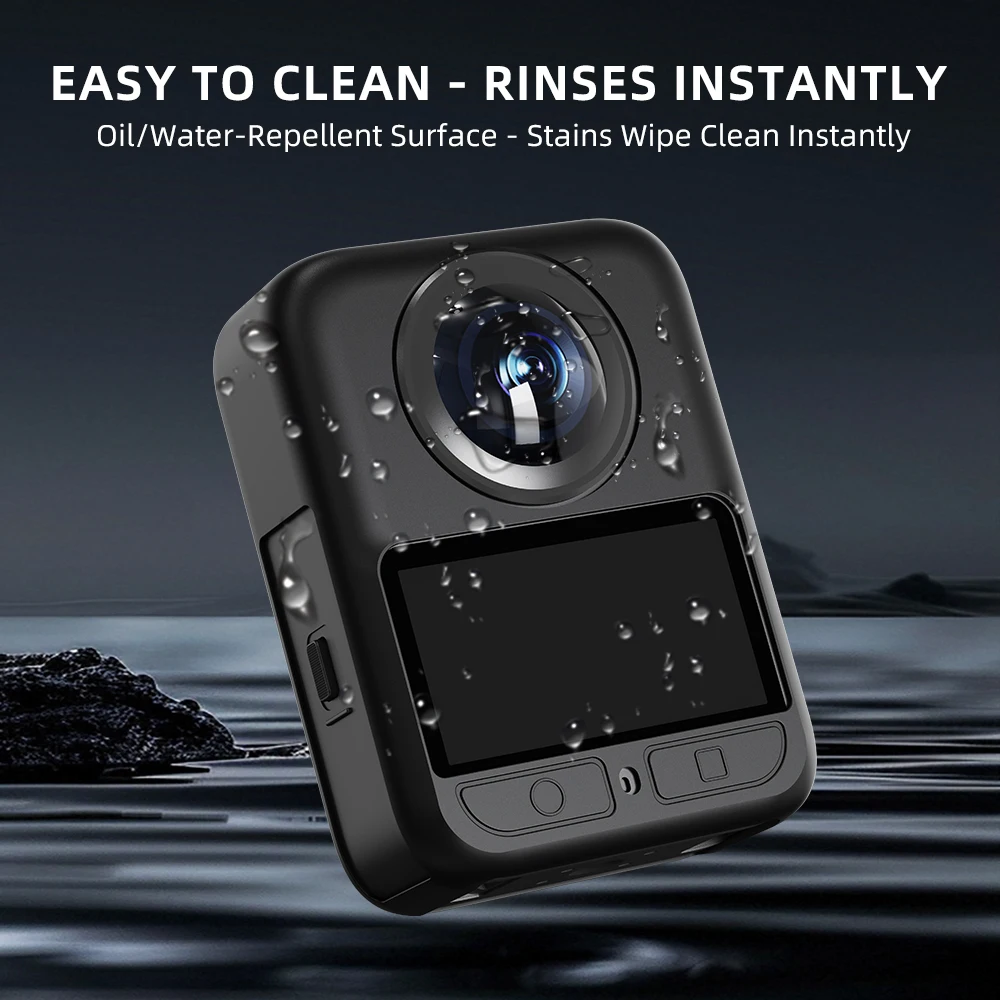 Silikonowa osłona Flymile do kamery panoramicznej DJI OSMO 360, etui ochronne, osłona przeciwsłoneczna, odporna na zarysowania, pyłoszczelna, akcesoria