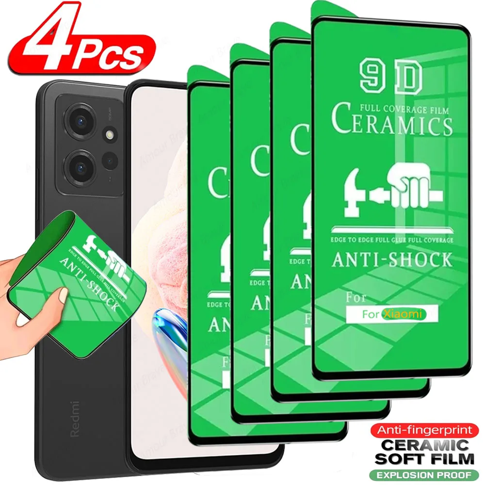 

4 шт., HD керамическая пленка для Xiaomi Redmi Note 12 11s 10 8 9 Pro 7 9s, Защита экрана для Redmi Note 12 Pro Plus, зеркальная защитная пленка