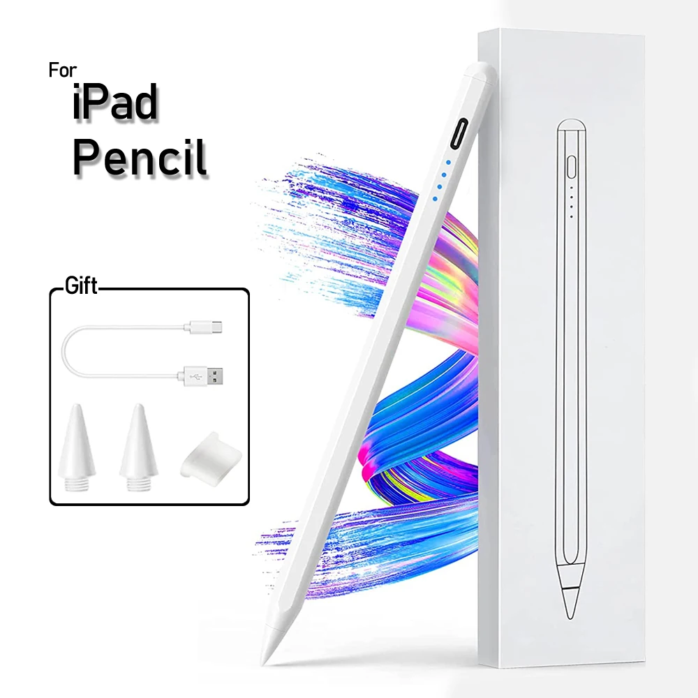 For Ipad Pencil With Palm Rejection Magnetic Suction Working For 2018-2022 Apple Ipad Drawing Office Game Accessory Gift For Kid