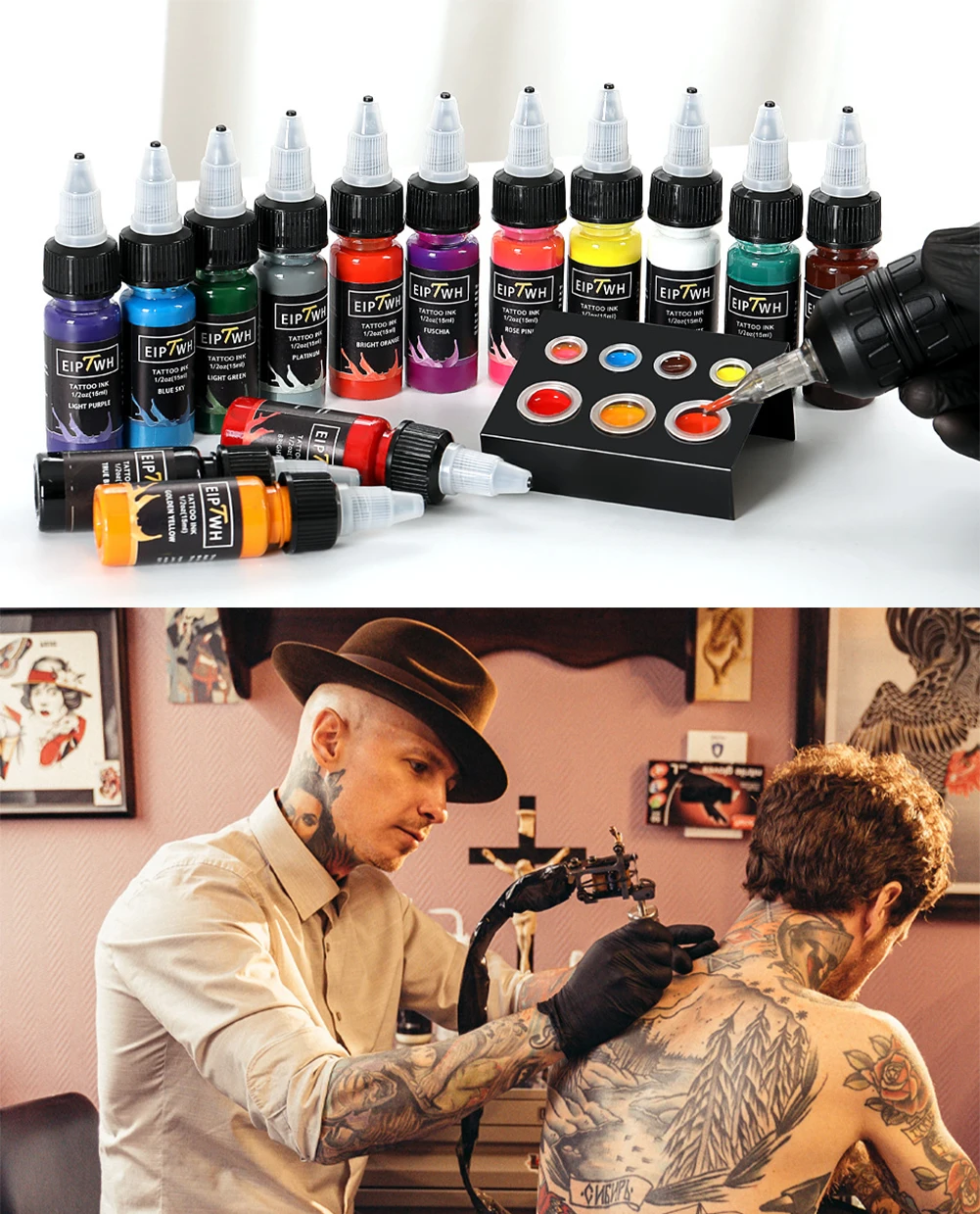 14 Colors Tattoo Ink Set15ml 1/2oz Tattoo Ink Colors Set for Outlining&Shading,Professionals Tattoo Pigments for Tattoo Body Art