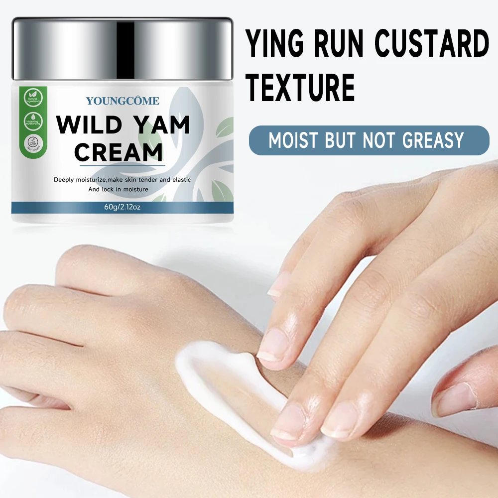 Wild Yam Hydrating Cream Makes Skin Soft and Elastic, Effectively Locks in Moisture, Easy to Absorb, Suitable for All Skin Types