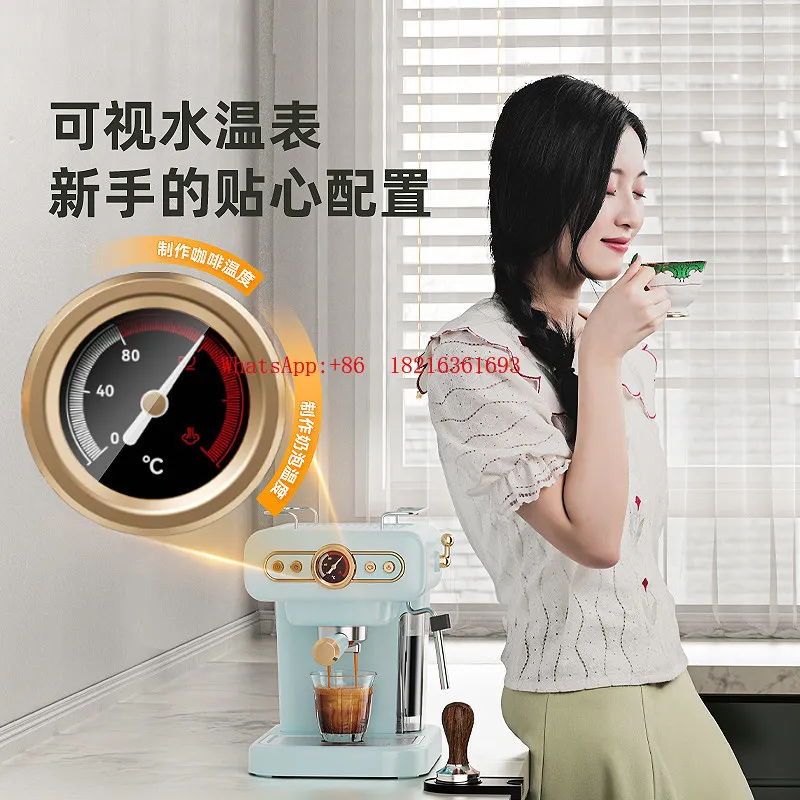 2026NEW PE3322 Retro Italian Coffee Machine Household Small Fully Semi-automatic Concentrated Commercial Steam Milk Foam