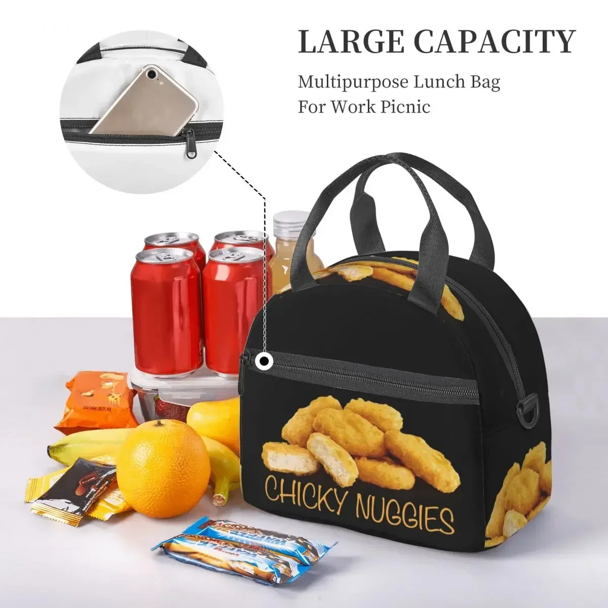 لذيذ الدجاج شذرات أكياس الغداء معزول بينتو صندوق مقاوم للماء حقيبة الغداء أكياس نزهة حقيبة للحفاظ على البرودة للمرأة الاطفال #5