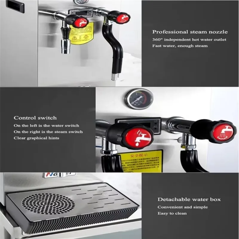 เครื่องทําน้ําอุ่นเครื่องตีฟองนมขนาด 10 ลิตรสําหรับร้านกาแฟ