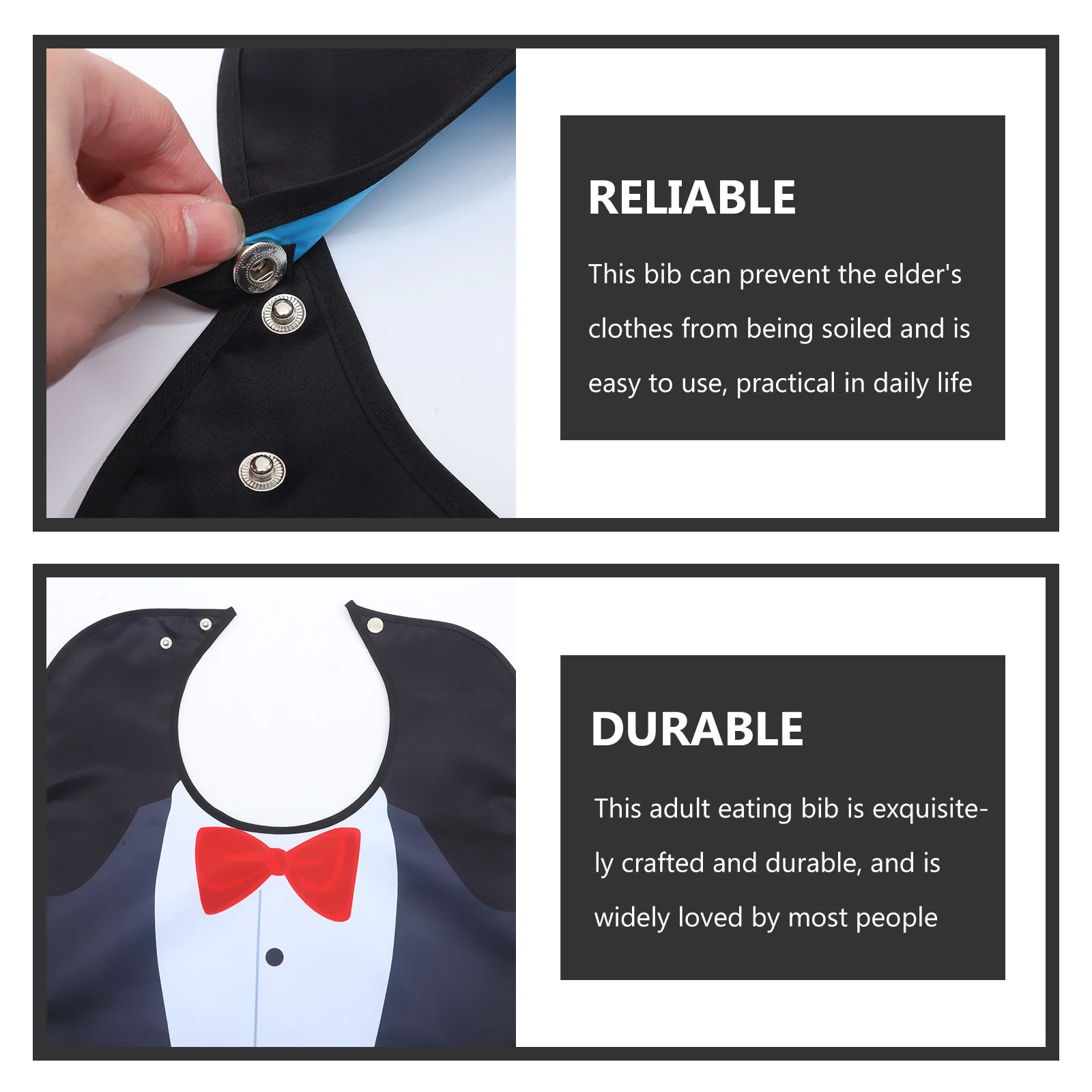 

Elderly Bib Reusable Adult Bibs for Seniors Washable Polyester Eating Protection Health Care Accessories Clothes