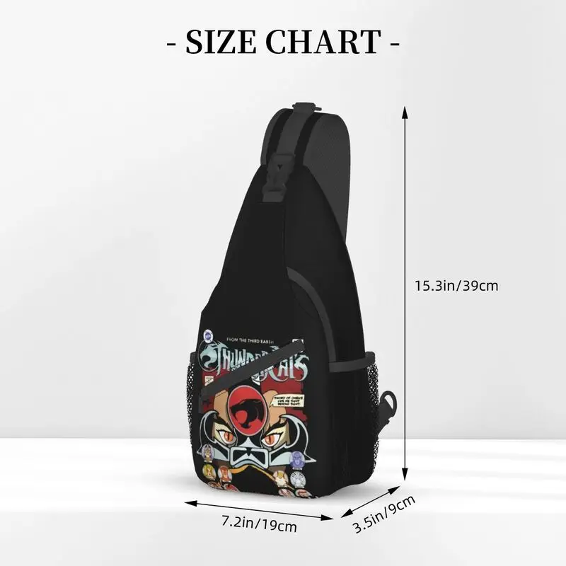 Custom Cartoon Anime Thundercats Sling Bags for Men Fashion HiMan Cheetara Shoulder Crossbody Chest Backpack Traveling Daypack