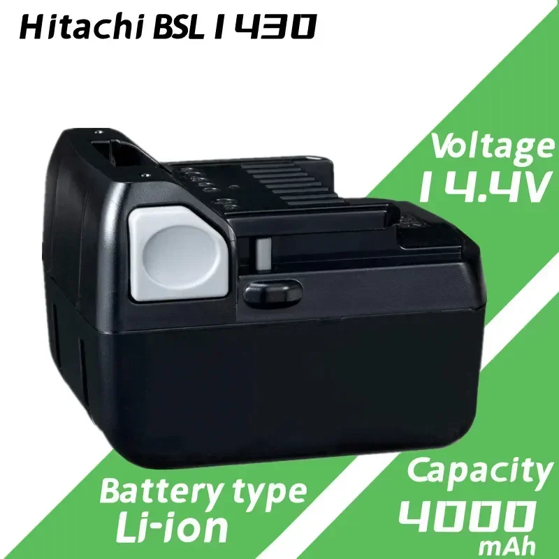 Compatibel met High Tech Hitachi 14,4 V lithiumboorbatterij BSL1830/1430 4,0 Ah oplader met grote capaciteit