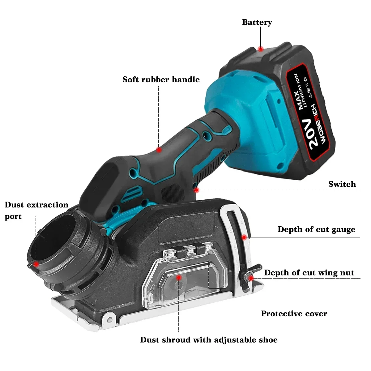3inch Cordless Electric Small Cutting Machine Compact Cut OFF 76MM Mini Angle Grinder With 2pcs cuting disc for Makita Battery