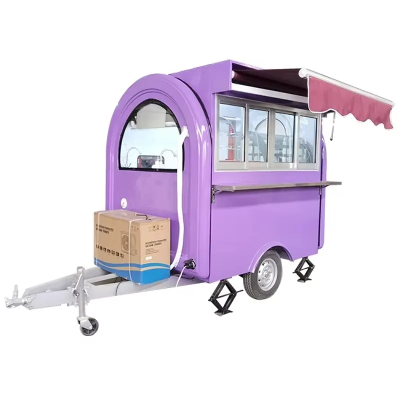 Hot Dog Cart Catering Concession Trailer Snack Multifunctional Dining Breakfast Mobile Sales Cart Fast Food Trailer Grill Truck
