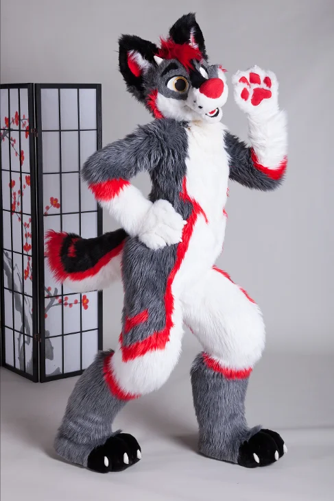 Greyhound fursuit mascot costume Adult Cosplay prop Husky Halloween carnival disguised cosplay to perform a birthday party