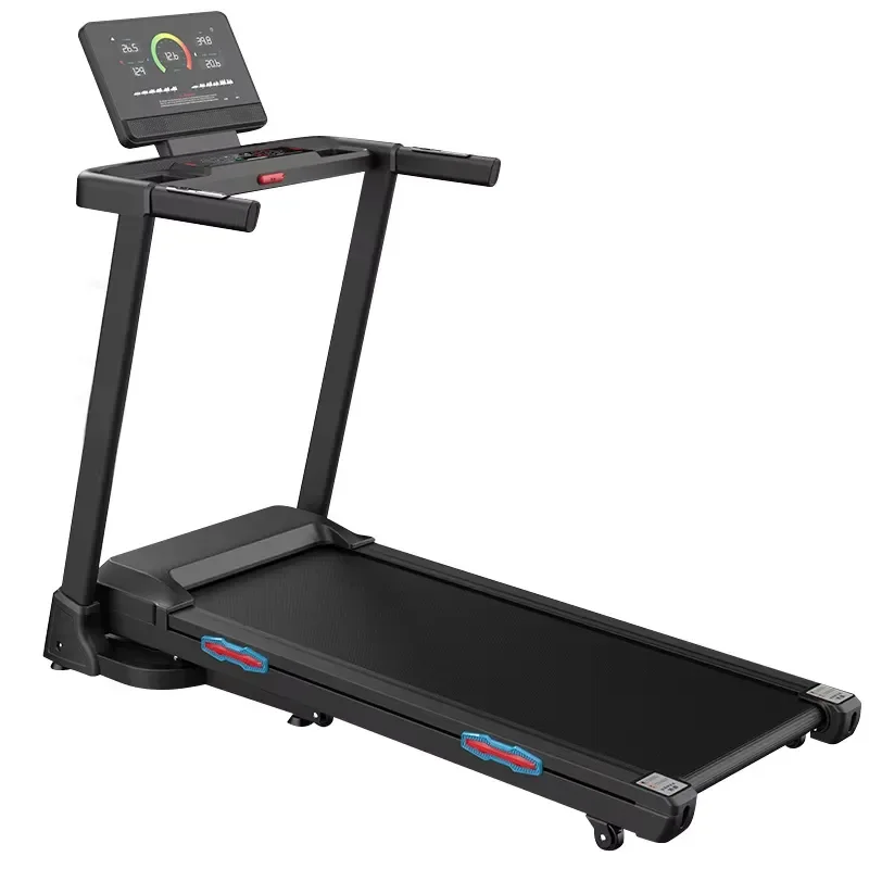 Home Foldable Electric Treadmill LED Display Handheld Heart Rate Auto Incline 1.0HP Motor Steel Frame Portable