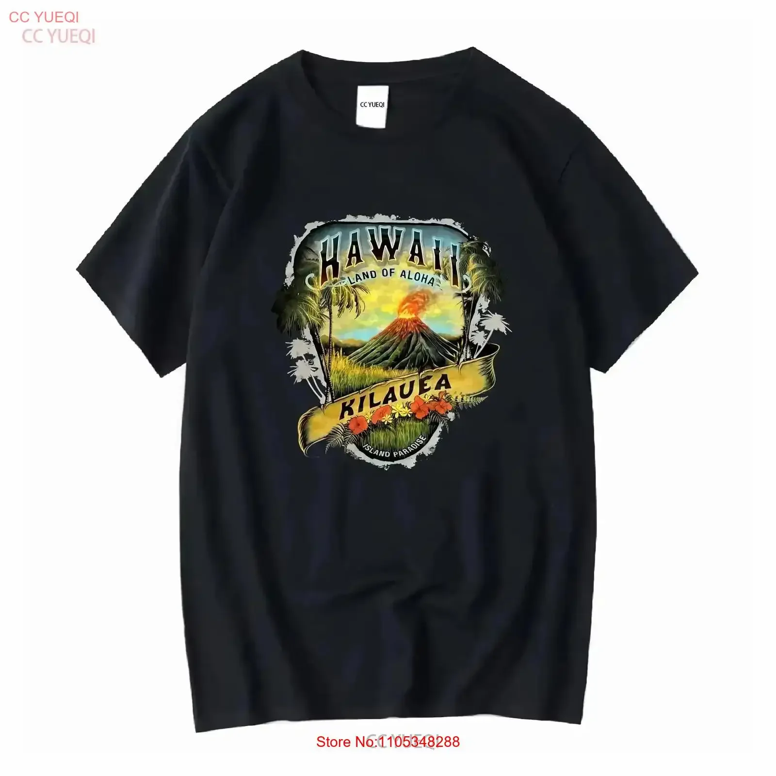 Kilauea Volcano T Shirt Adult Large Black Big Island Hawaii Pele Lava Erupt 2041 vintage Washed Soft Breathable streetwear