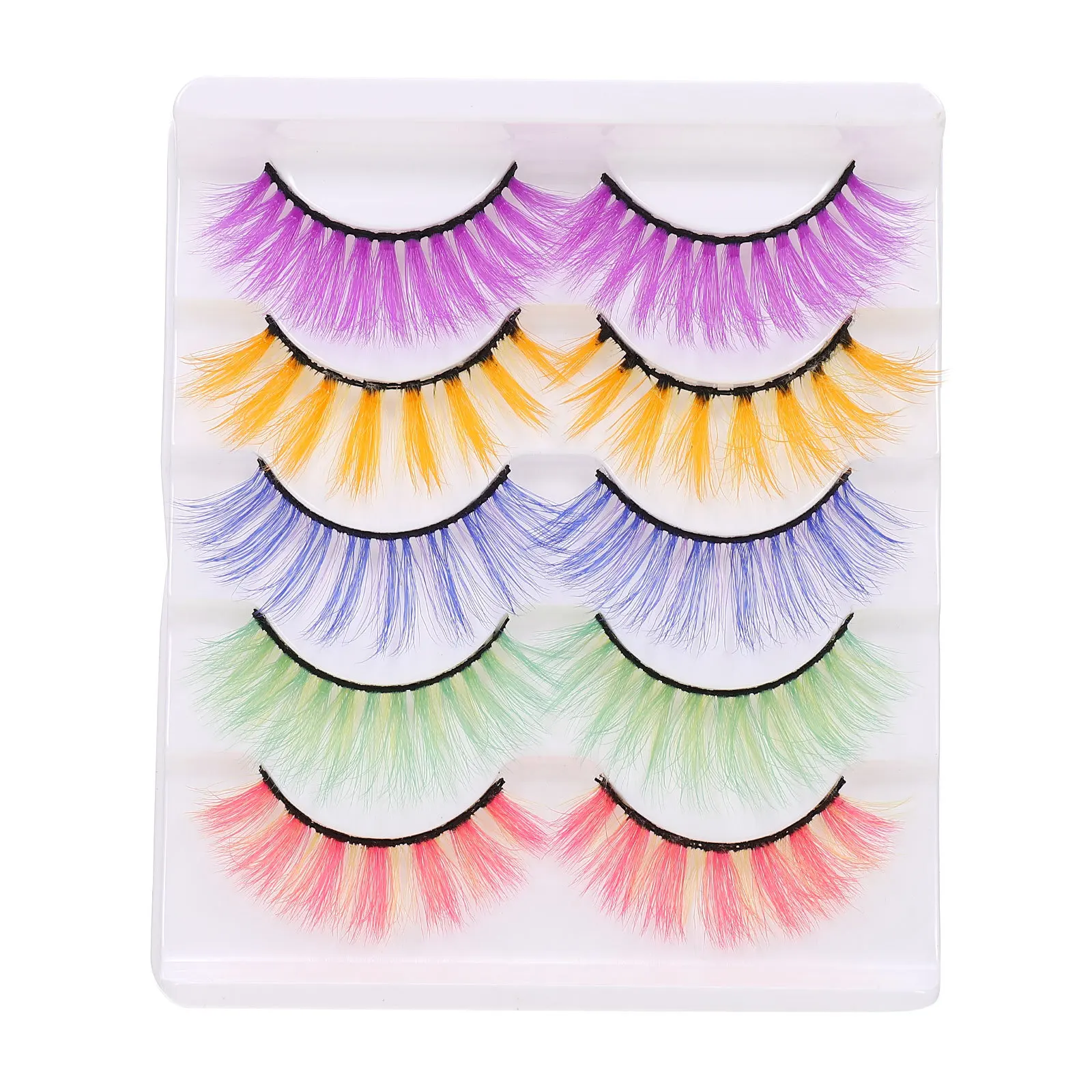 

5Pairs Premium False Eyelashes Natural Artificial Lashes for Women Thick Dense Makeup Lash Extension Supplies