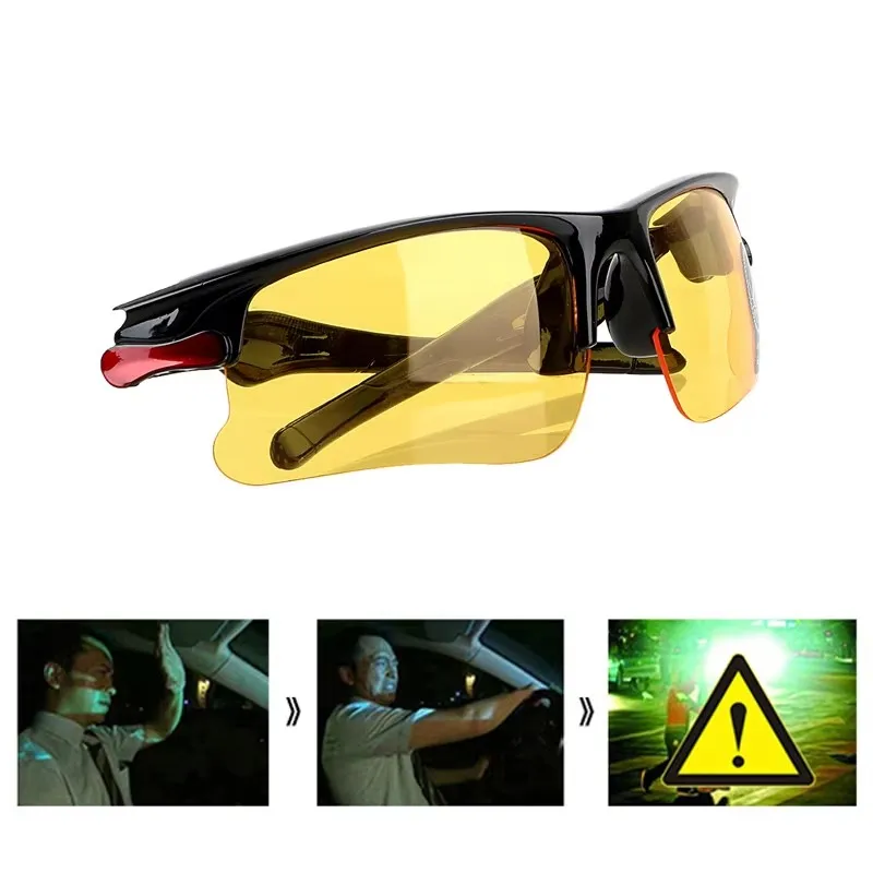 1-4Pcs Day And Night Car Enhanced Light Glasses Eyewear Vision Driver Glasses Anti Glare Night Vision Driver Goggles Night