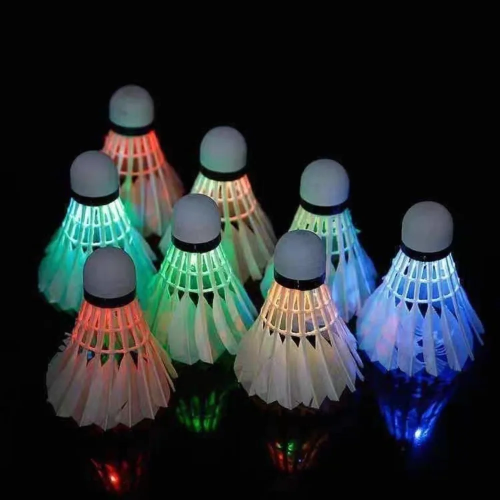 With LED Lamp Badminton Ball Fashion Foam Head Windproof Shuttlecock High Elasticity Night Training Lighting Badminton Indoor